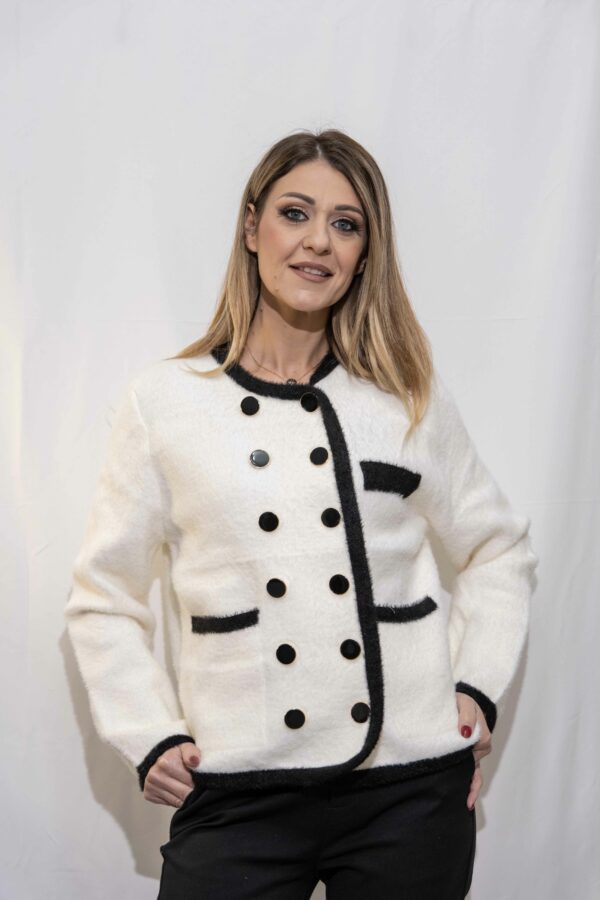 Maglione Melissa Colore Bianco e Nero 1
