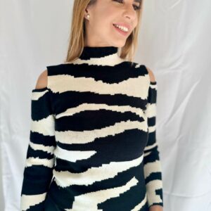 Maglia Lucy Nero e Panna 2