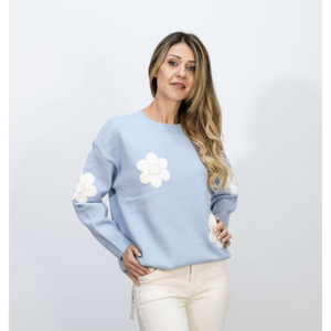 Maglioncino Margherita Azzurro Polvere