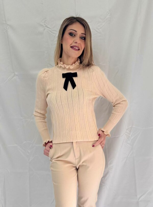 Maglione Fiocco Crema 1