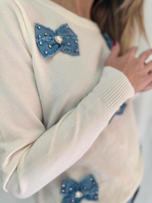 Maglione Fiocco Jeans - Linea Francese - Dettaglio