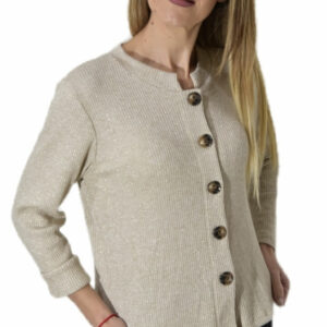 Cardigan Lurex Panna